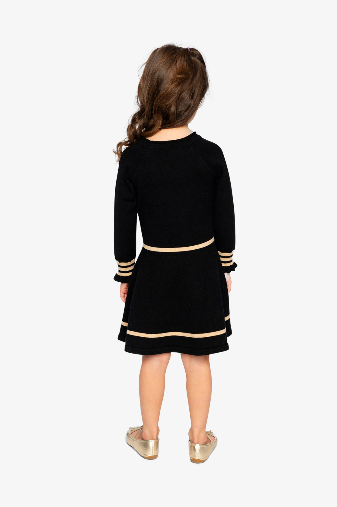 Deux par Girls Heart Graphic Pleated Knit Dress