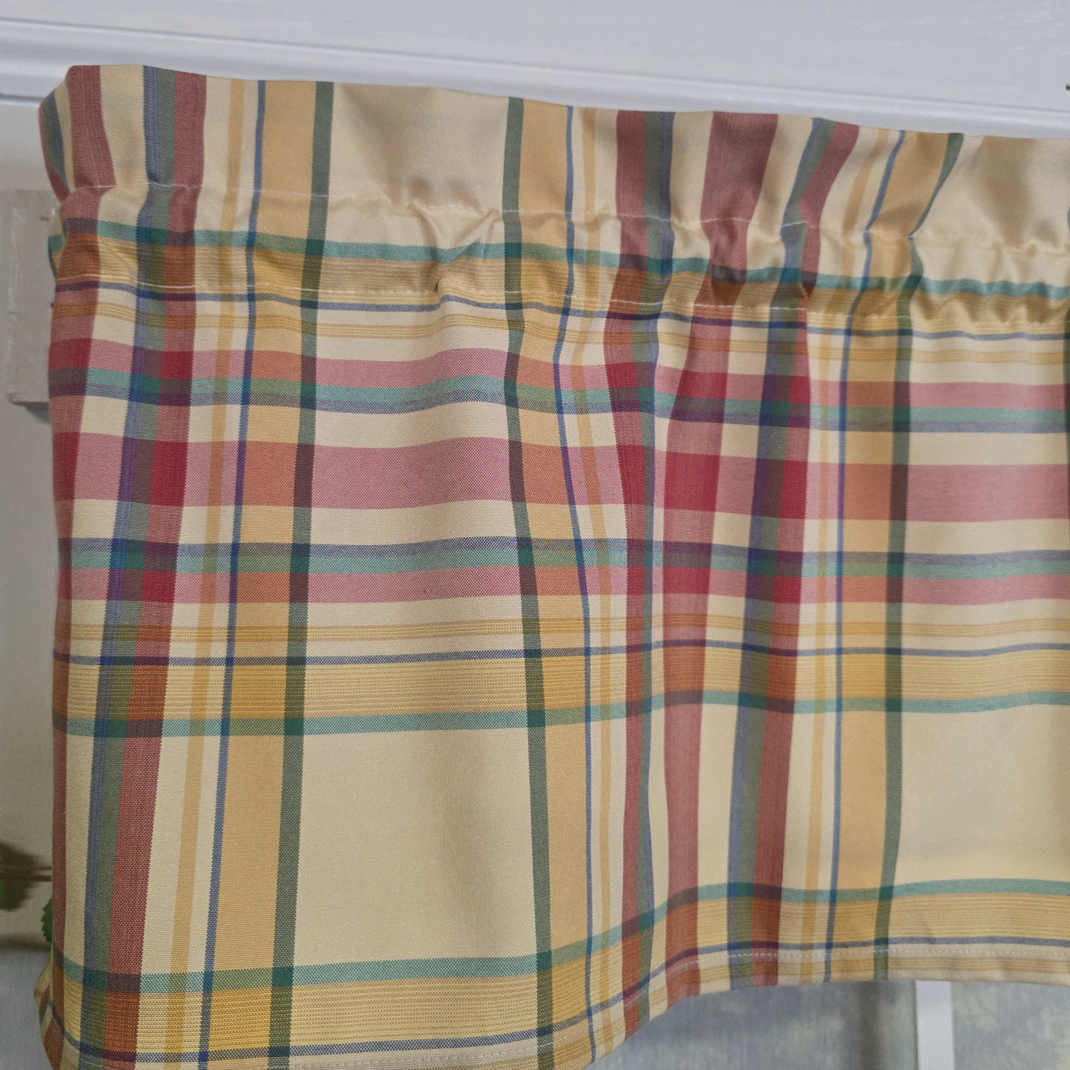 RLF Home 100% Polyester Syon Park Tailored  Unlined Windows Rod Pocket Valance 51" x 12"  Amber