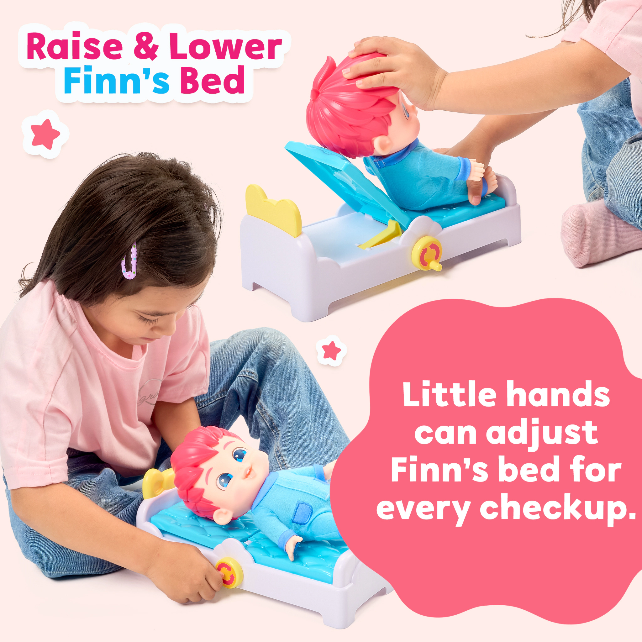 Bebefinn Kids Nursing Doll Set - Pretend Feeding Baby Doll Playset with Accessories