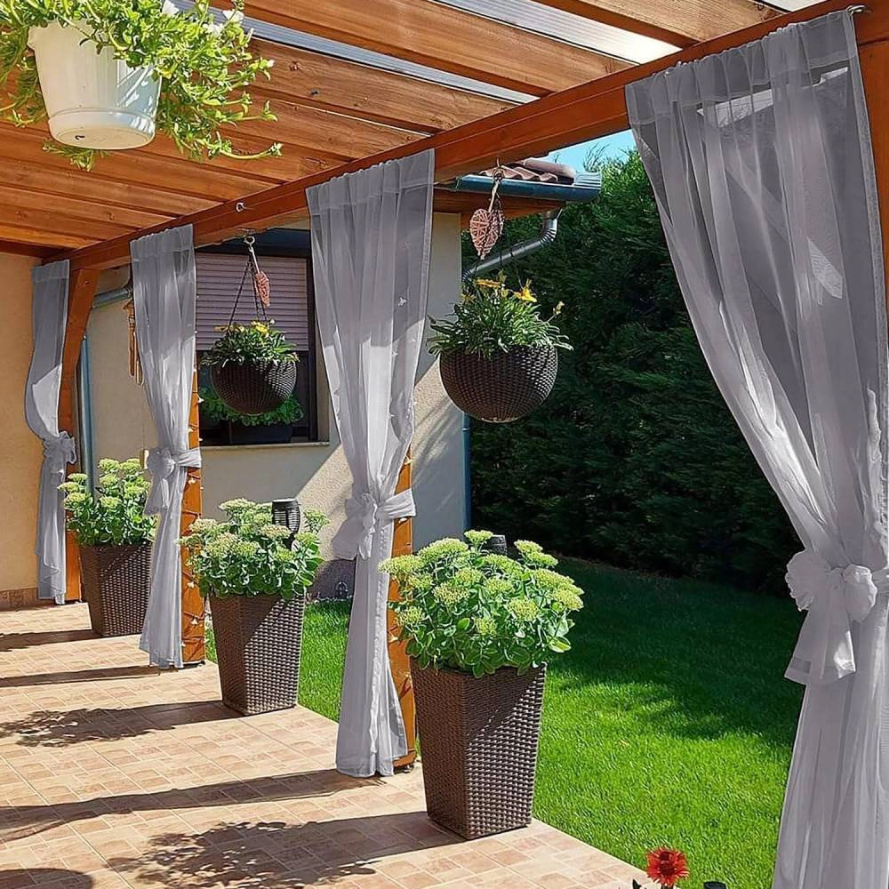 Radiant Essence Unisex Sheer Voile Patio Curtains