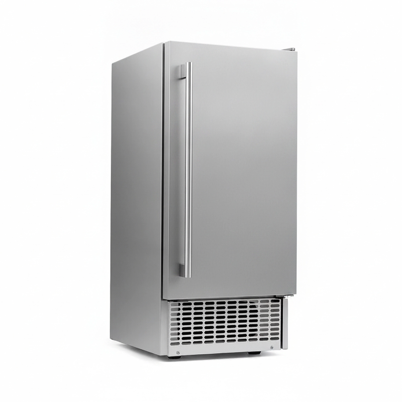 SUGIFT Silver Undercounter Ice Maker with 25-lb Storage Bin 90-lb Daily Output 15-in W 20.3-in D 33.5-in H