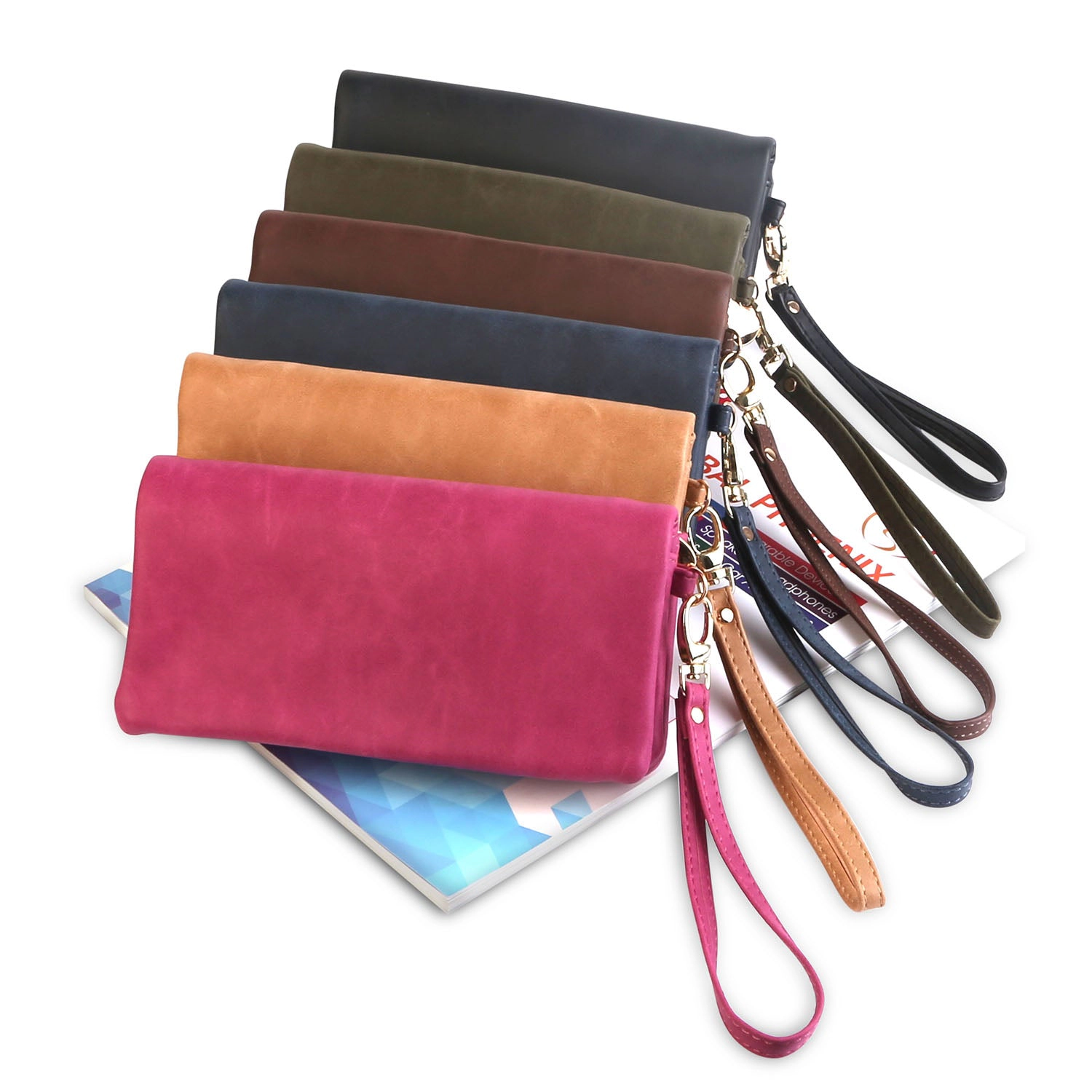 GBruno Leather Clutch Wallet With Phone Case