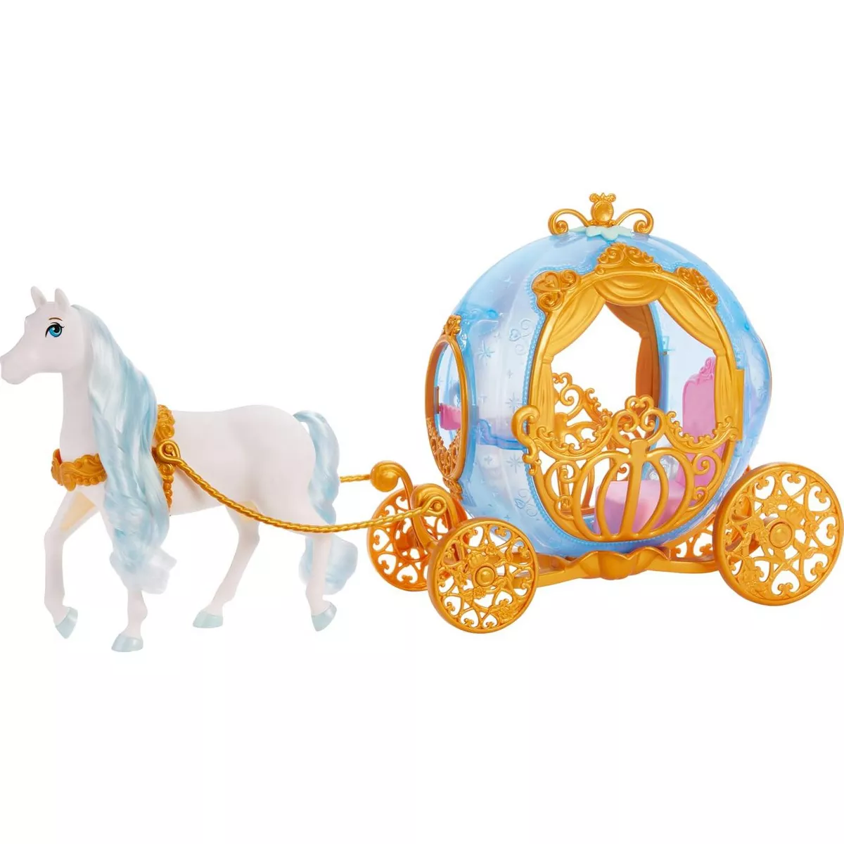 Mattel Disney Cinderella Rolling Carriage Playset with Horse