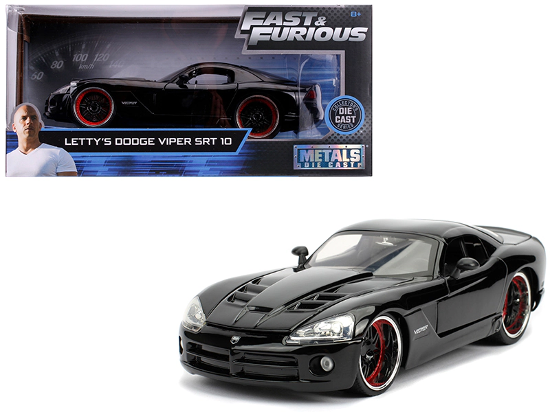 Jada Letty's Dodge Viper SRT 10 Black "Fast & Furious" Movie 1/24 Diecast Model Car by Jada