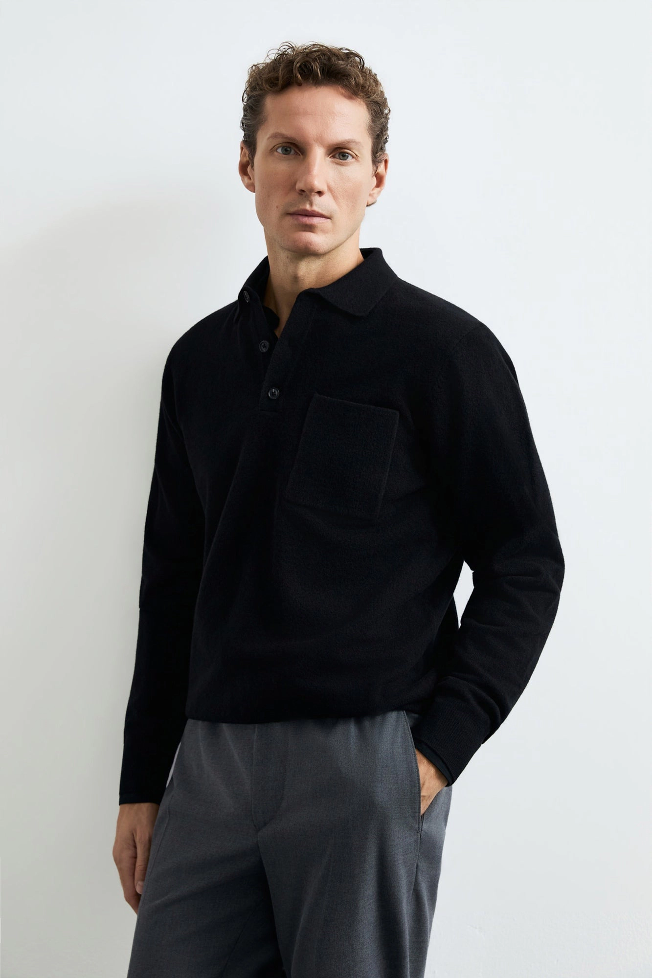 Lufian Men's Knit Polo Sweater