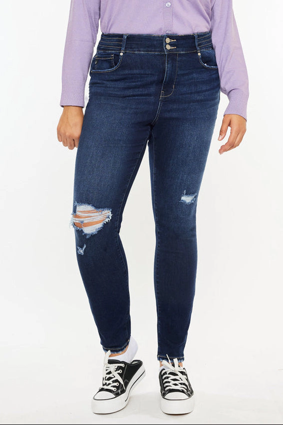 Kancan Women's Plus High Rise Super Skinny Jeans Taly