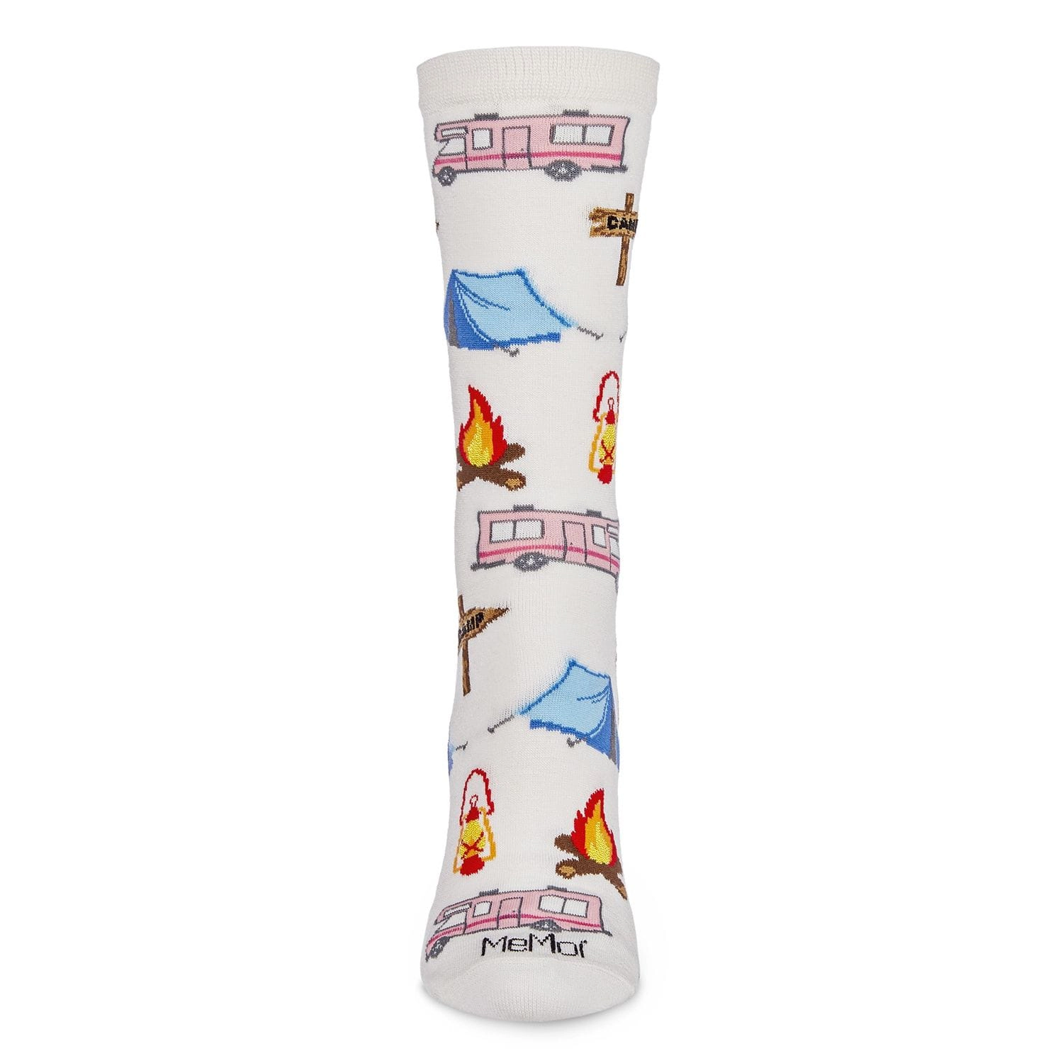 MeMoi Happy Camper Bamboo Blend Crew Socks