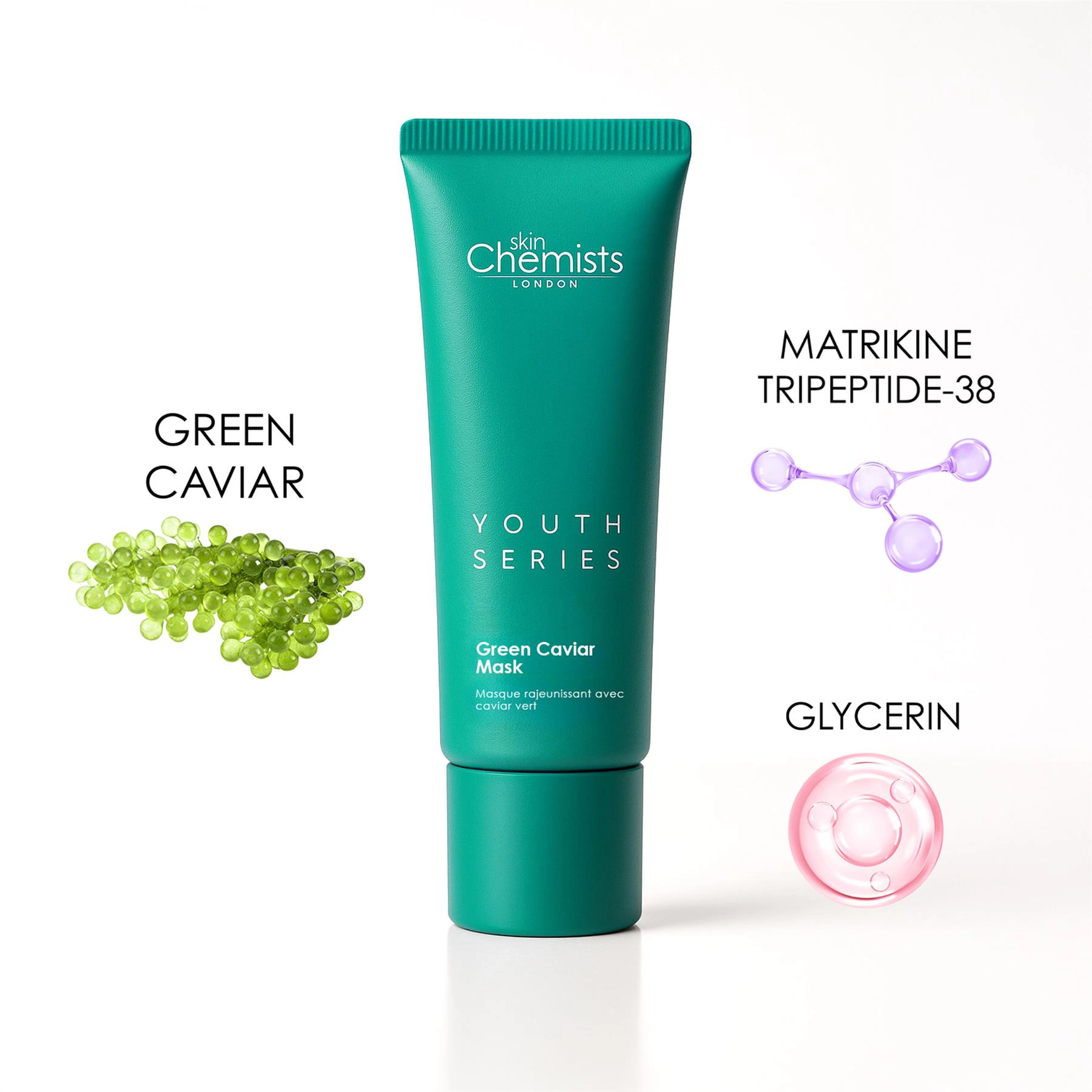 skinChemists Green Caviar Anti-Aging Mask 50ml - Hydrating Treatment for Fine Lines & Wrinkles