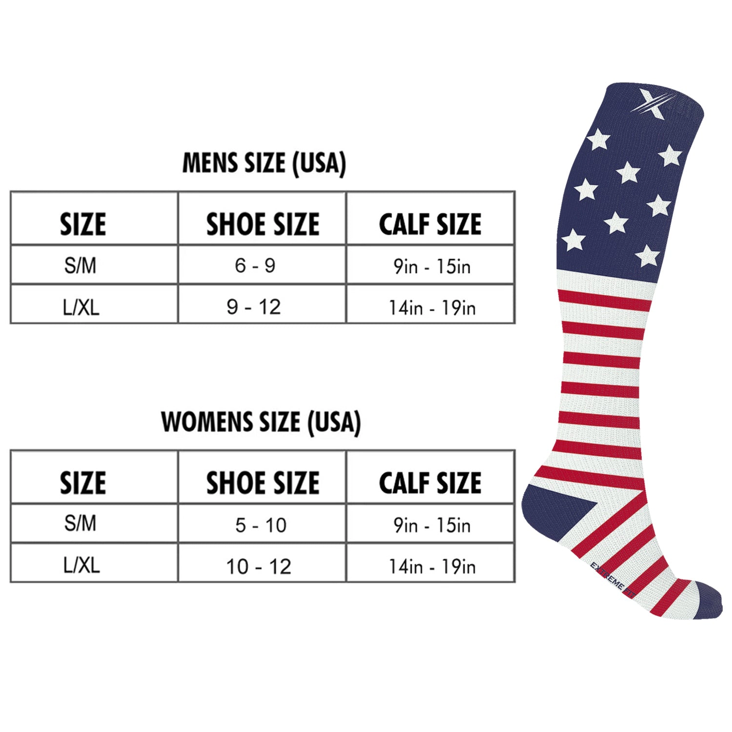 Extreme Fit Compression Socks Knee High - Made For Running, Athletics 3 Pair