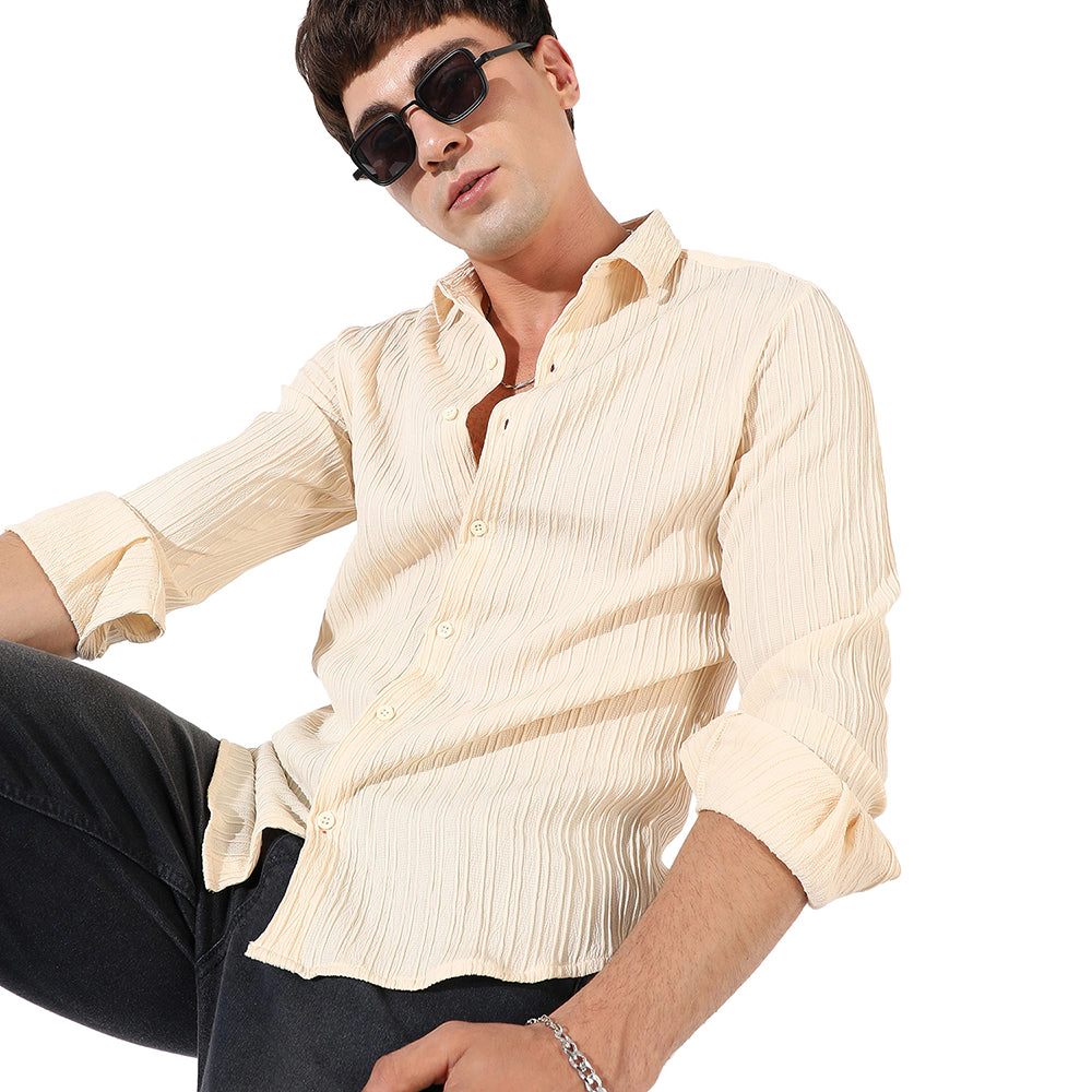 Men's Textured Casual Shirt