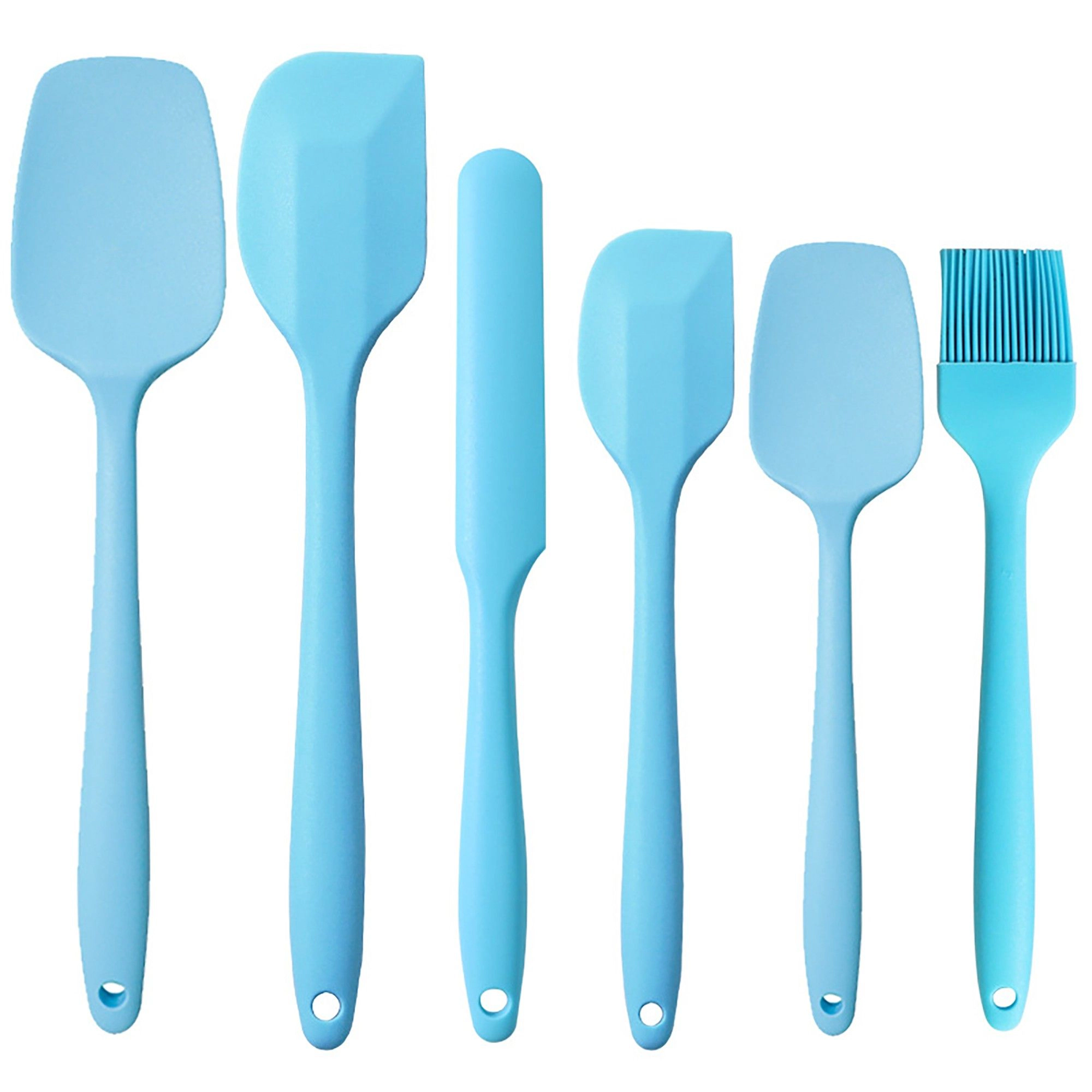 Alilang Women 6-Piece Silicone Spatula Set with Handles, Flexible and Durable Kitchen Tools for Cooking Baking