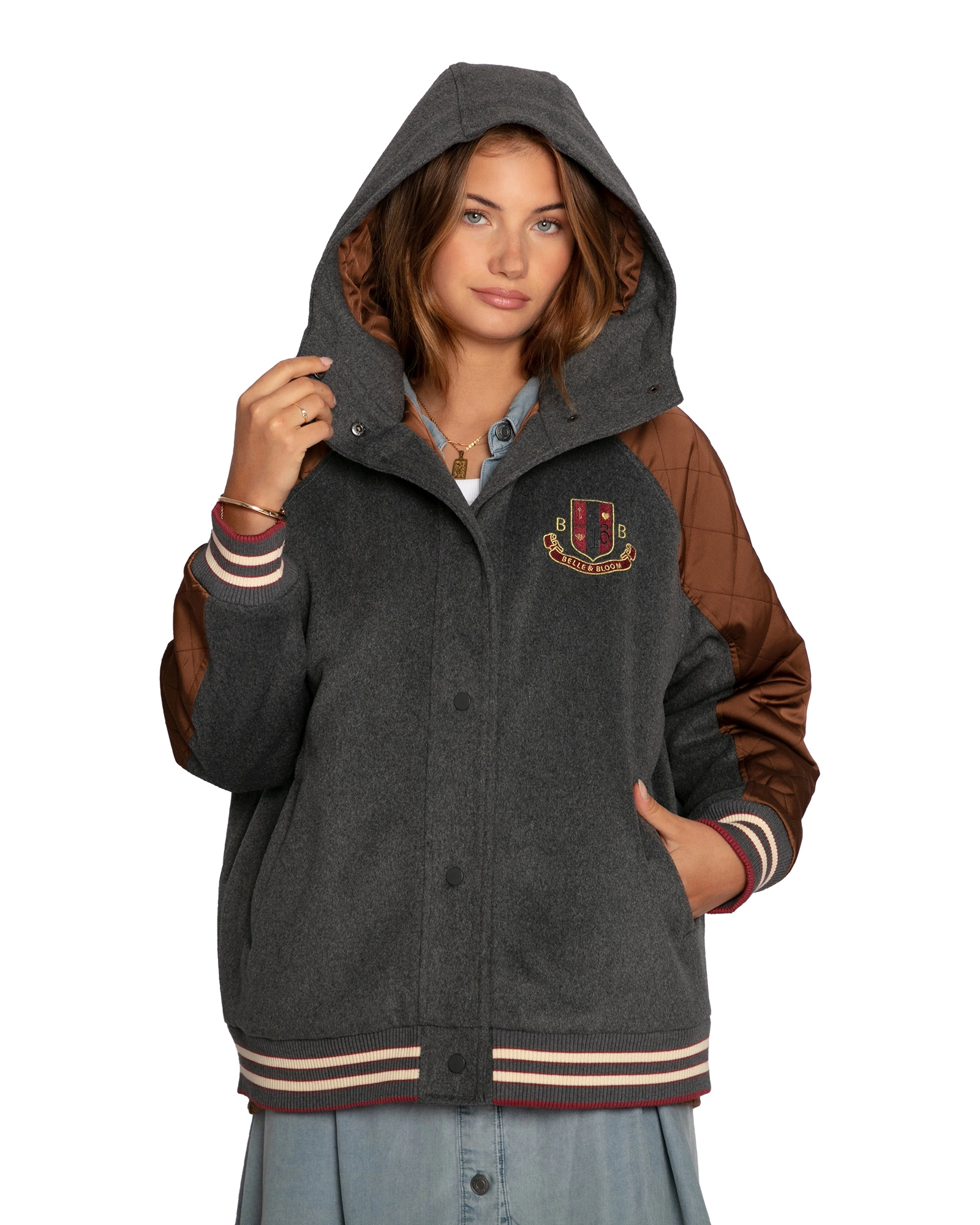Belle & Bloom Remix Bomber Varisty Jacket