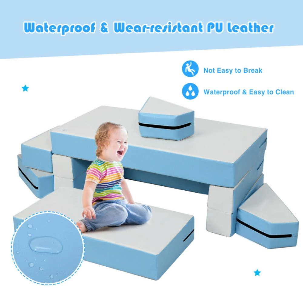Hivvago 8-Piece 4-in-1 Kids Climb and Crawl Foam Playset