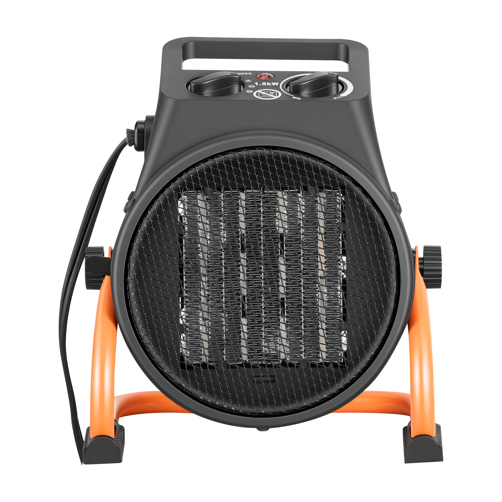 HONGGE Greenhouse Heater, 1500W Electric Space Heater with Fan, High Heat Modes, Adjustable Angle, Overheat Protection
