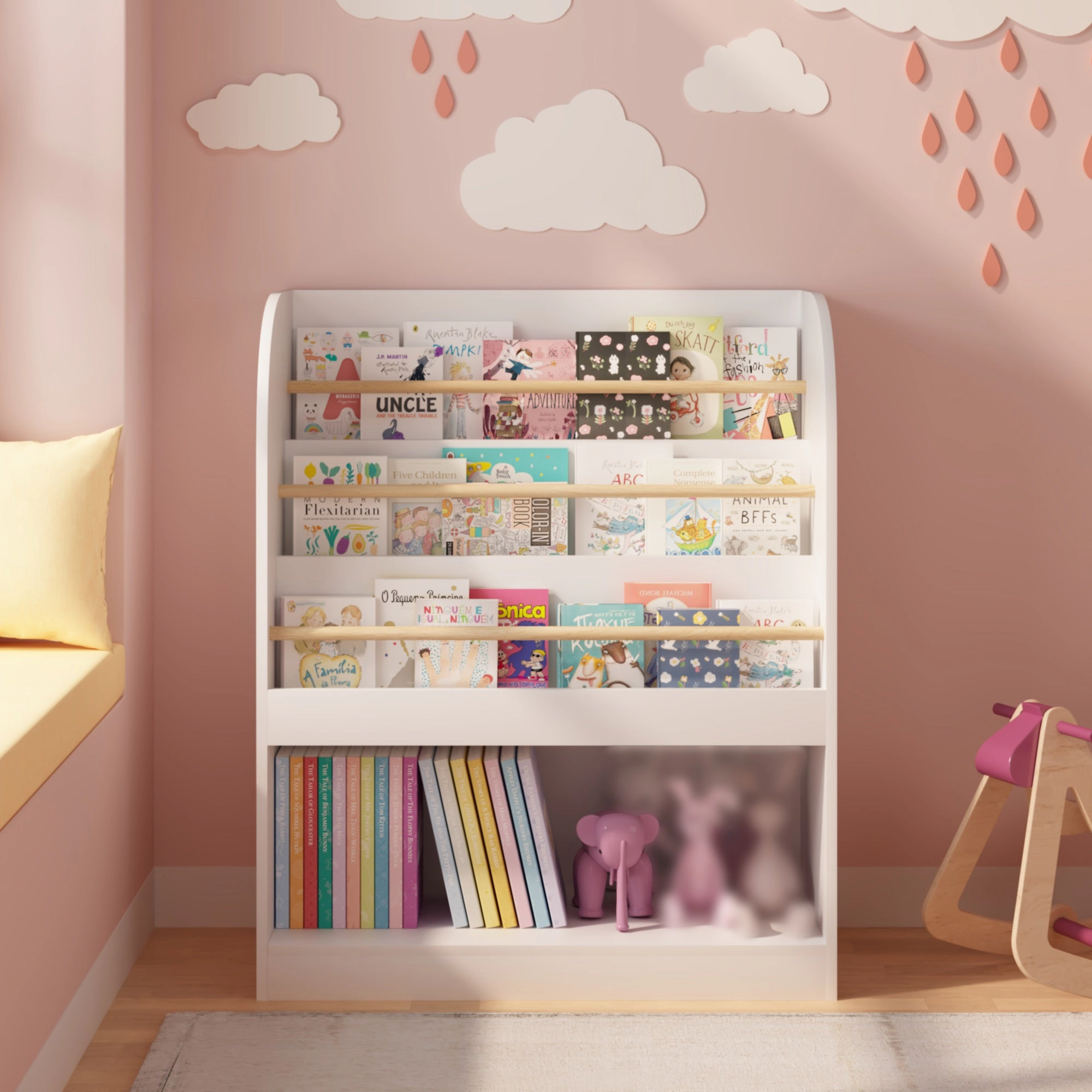 GBruno 3-Tier Front-Facing Kids Bookshelf