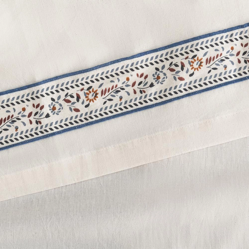 Ellis Curtain Richmark Tailored Rod Pocket Design Curtain Panel Pair for Windows with Ties 70" x 84" Natural