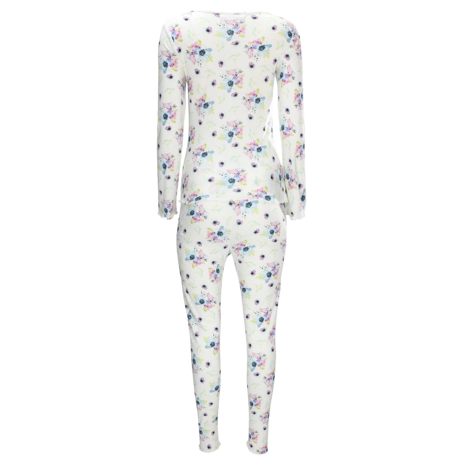 MeMoi Women's Scalloped Edge Floral Two-Piece PJ Set
