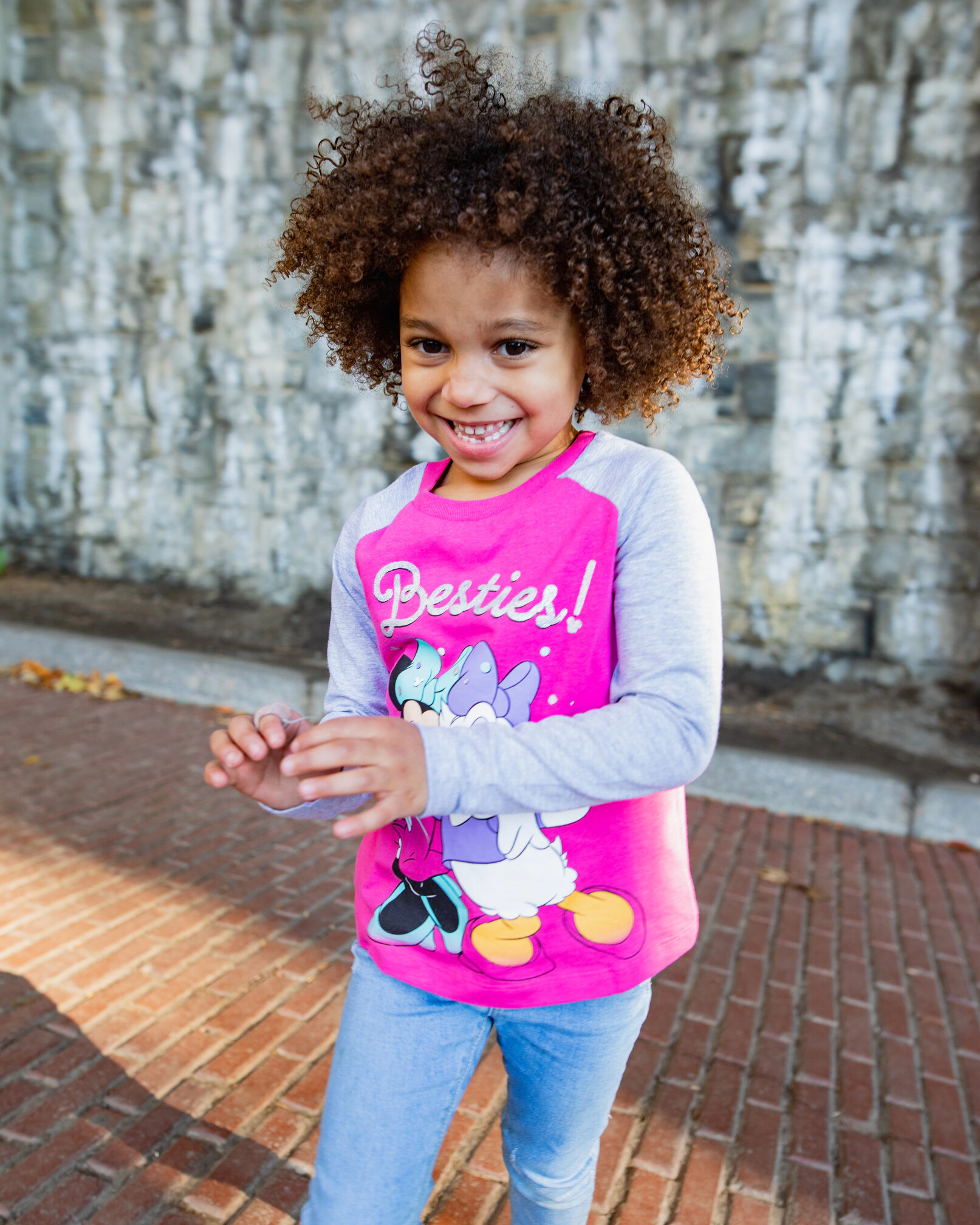 Disney Minnie Mouse Girls' 3-Pack Glitter Long Sleeve Tees