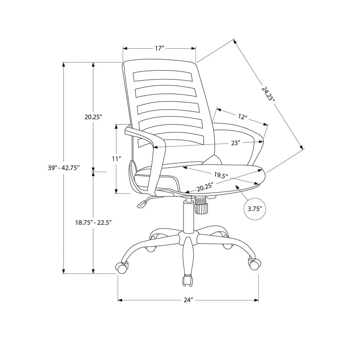 Platinum-Level Office Chairs Premium Ergonomic Office Chair with Adjustable Swivel for Ultimate