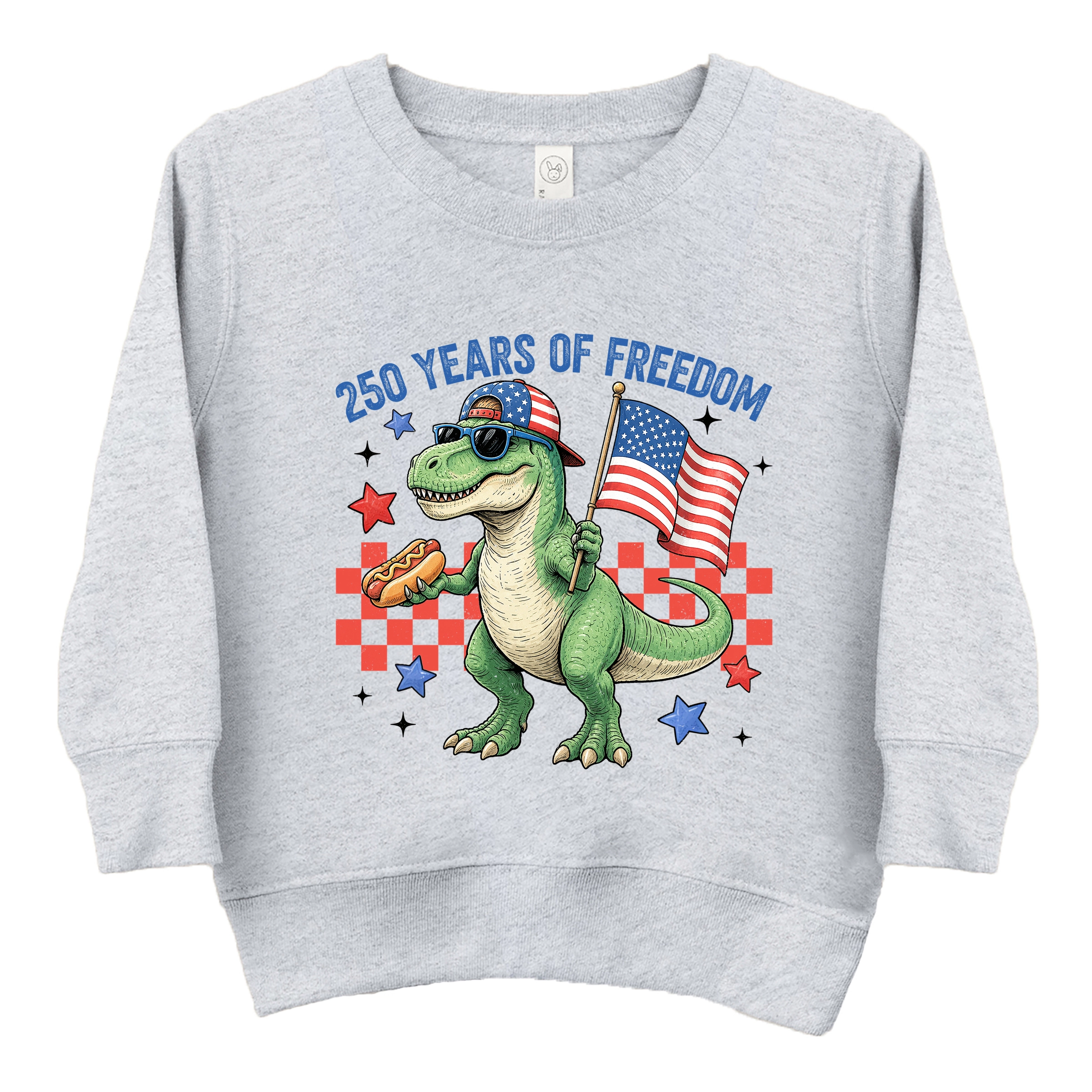 The Juniper Shop - 250 Years of Freedom Dinosaur Toddler Graphic Sweatshirt