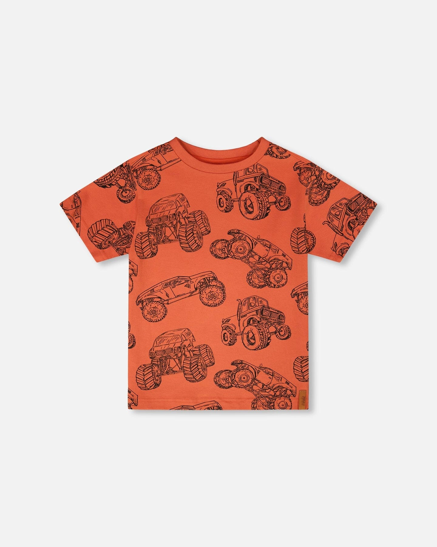 Deux par Deux Boys Organic Cotton Jersey T-Shirt Printed Trucks