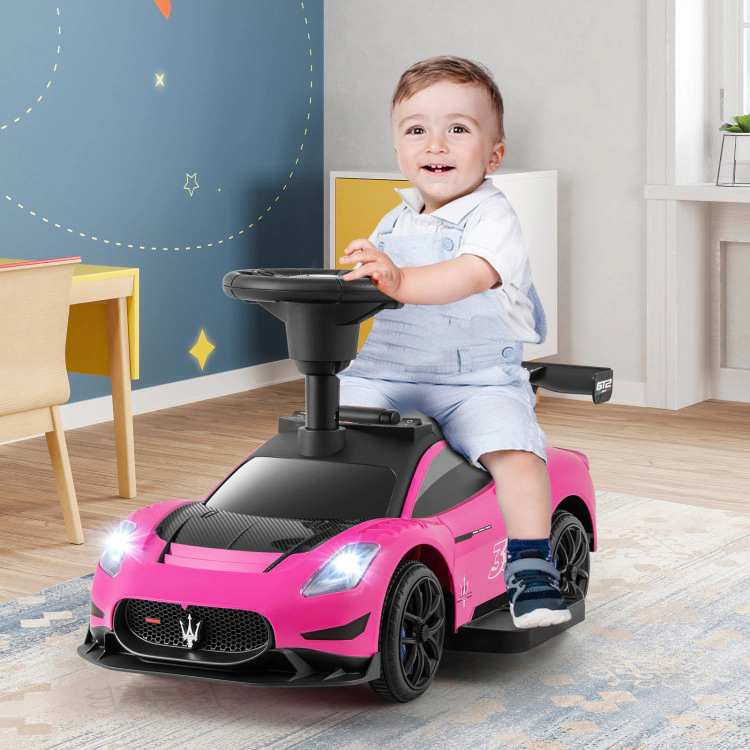 Hivvago 6V Electric Kids Ride on Push Car Maserati Licensed with Foot Pedal and Music