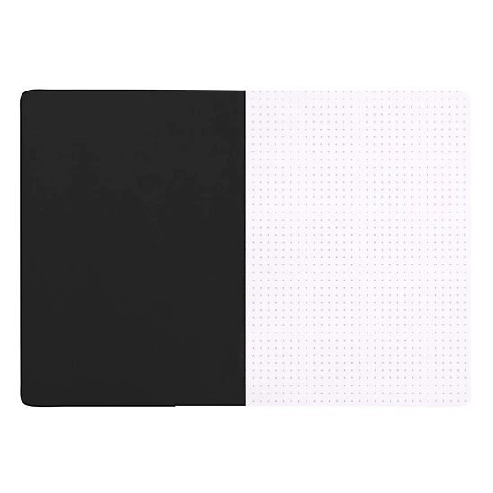 Rhodia Slim Staplebound Notebook, Dot Grid, 48 Sheets (A5 6 x 8.25), Black cover