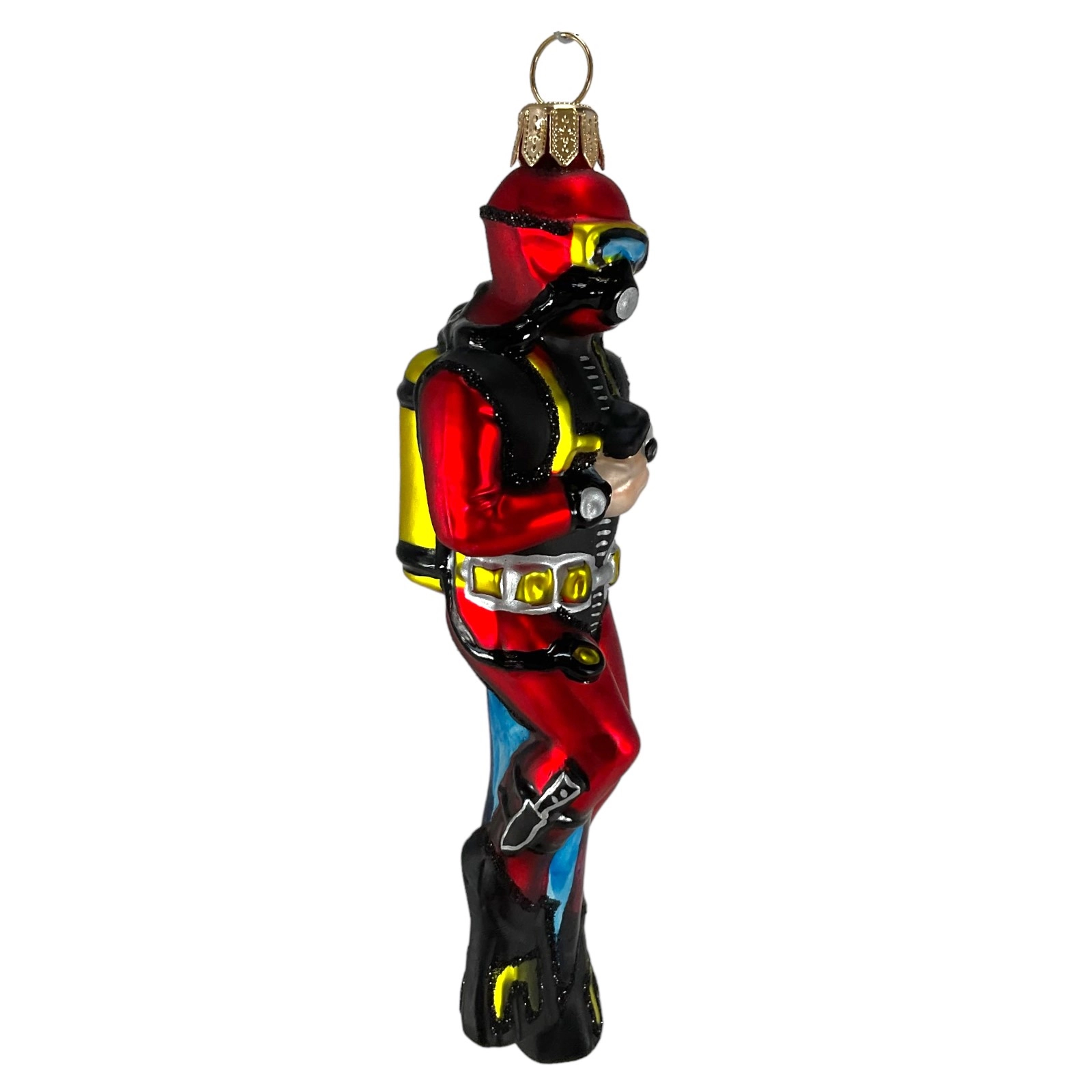Pinnacle Peak Trading Company Scuba Diver Diving Polish Glass Christmas Ornament Made in Poland Decoration