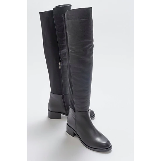 Forever & Always Womens Cassie Leather Knee High Boot