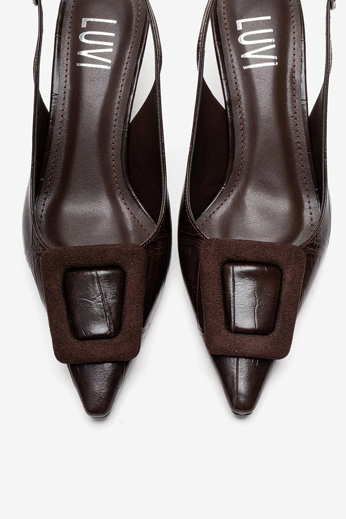 Prologue Shoes Womens Dublin Buckle Stiletto Pump