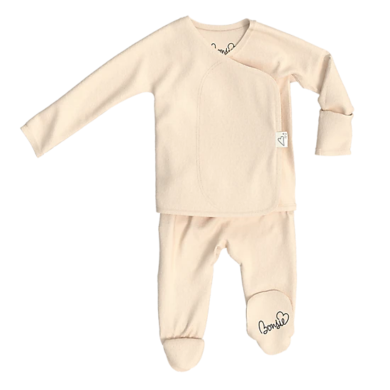 Bonsie Footie Long Sleeve - Oat, Skin-to-Skin Babywear