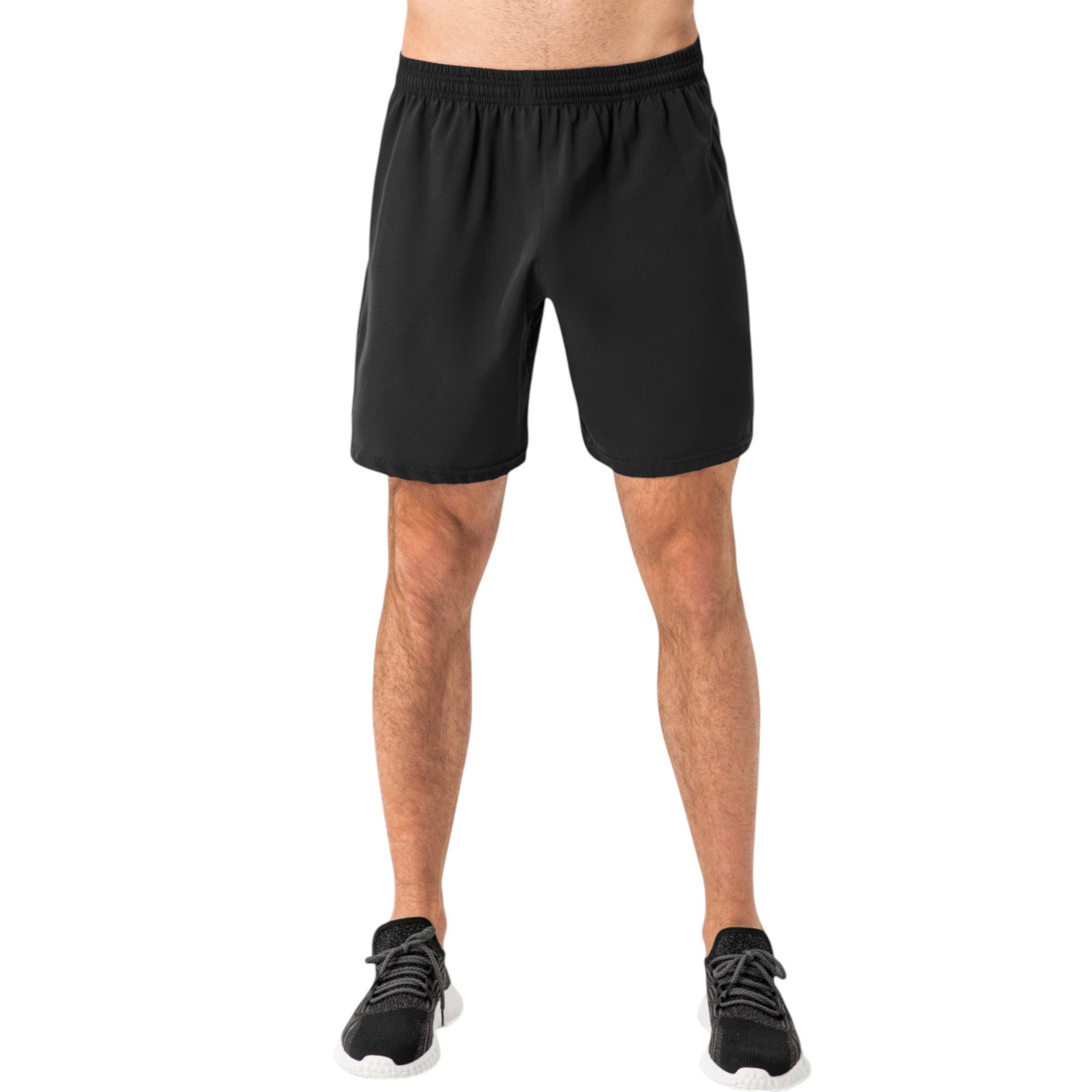 Anna-Kaci Men's Elastic Waist Athletic Shorts with Above-Knee Length and Relaxed Fit Design