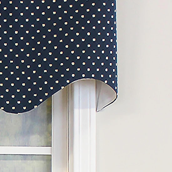 RLF Home Passat Regal Valance Navy. 3" Rod Pocket 50"W x 17"L