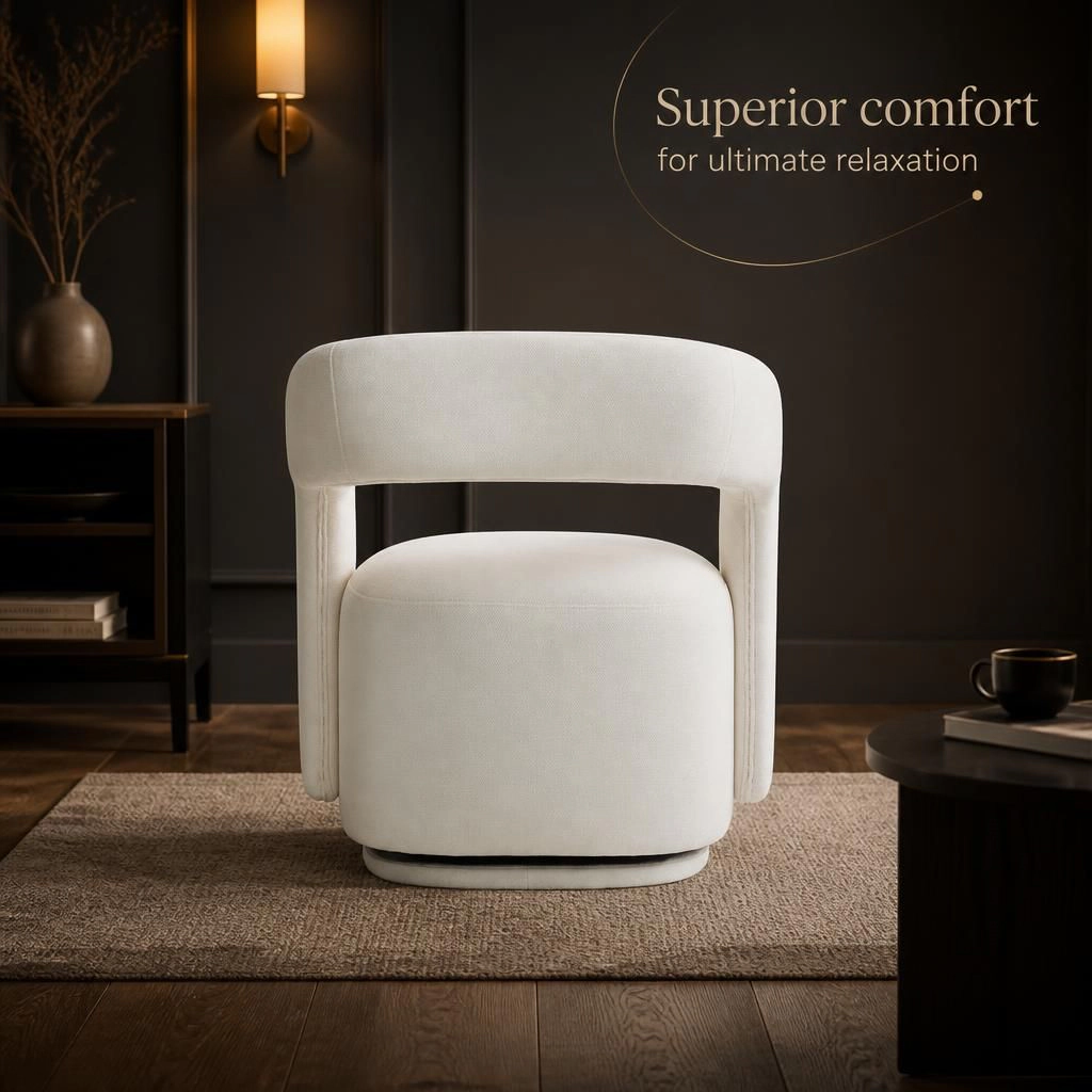 GOODSILO Comfortable Chenille Upholstered Single Accent Chair