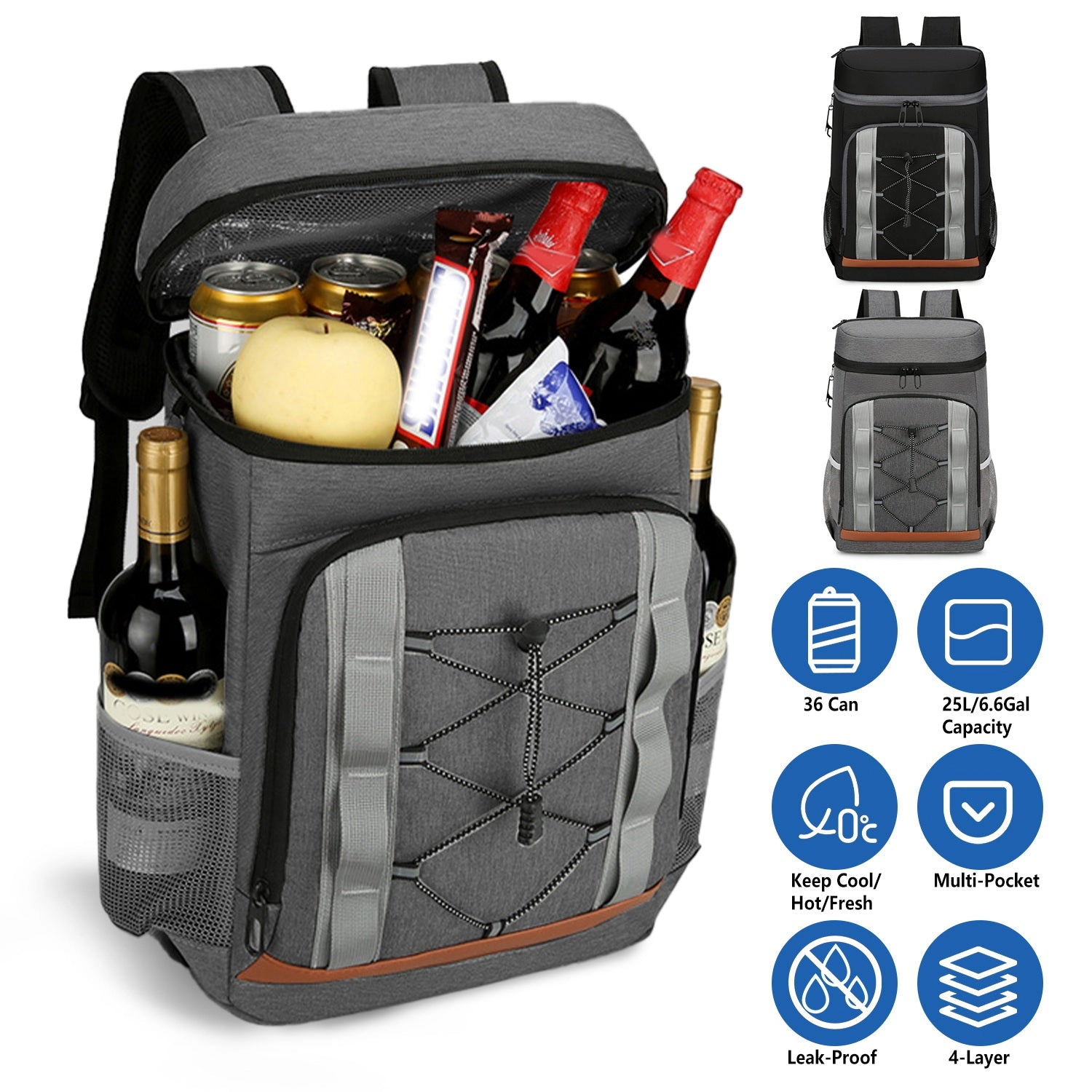GBruno Insulated 36-Can Cooler Backpack