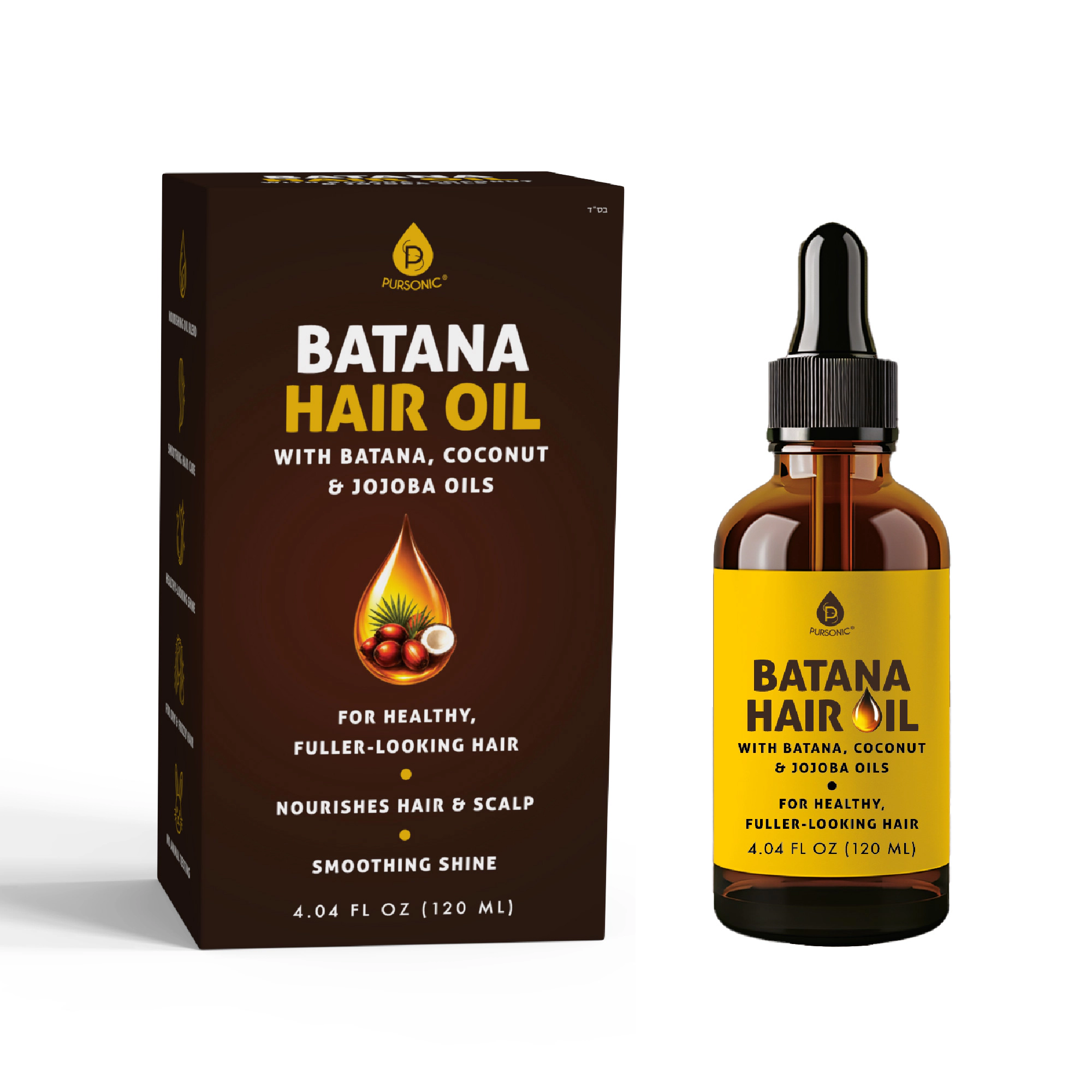 Pursonic Unisex Nourishing Batana Hair Oil – Batana, Coconut & Jojoba Oil Blend