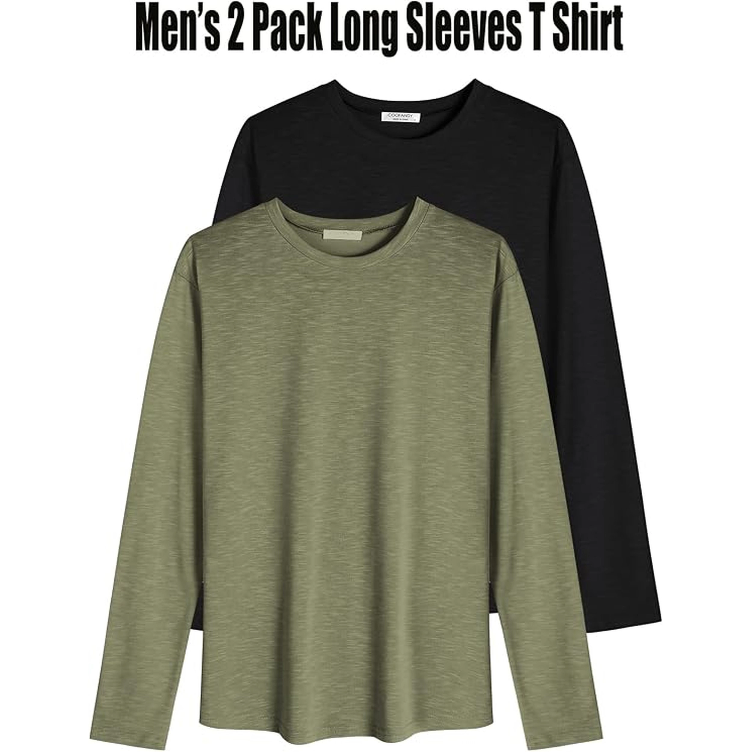 COOFANDY Men's Slim Fit Long Sleeve Crew Neck T-Shirt