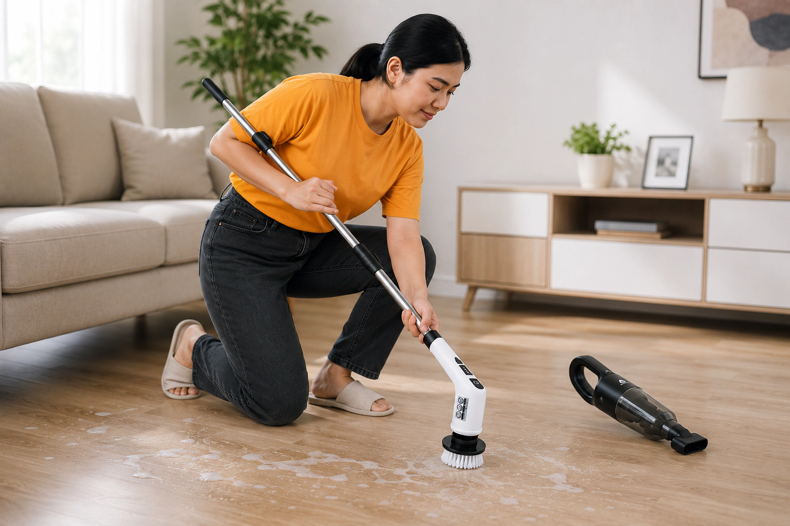 Pursonic Unisex Portable Cleaning Duo: Cordless Handheld Vacuum Cleaner & Power Scrubber