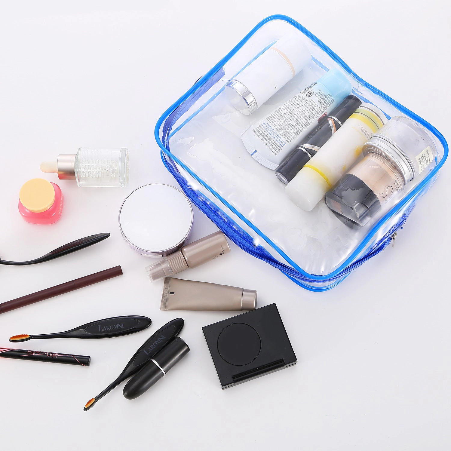 GBruno 3-Piece Clear Travel Toiletry Bag Set