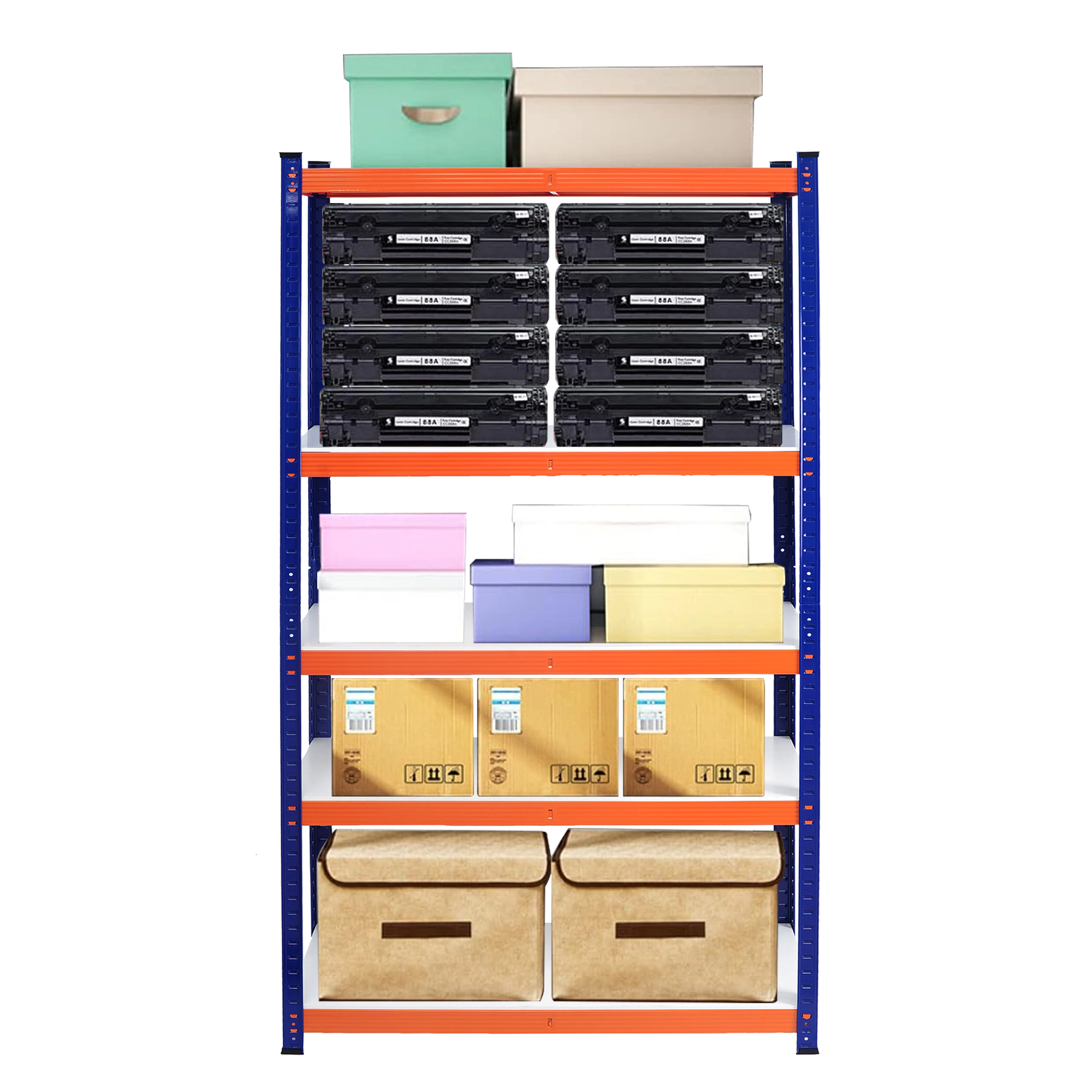 Flynama Heavy Duty Garage Shelves, 35.4x15.87x71in, Exceptional Load Capacity for Ultimate Workshop Organization