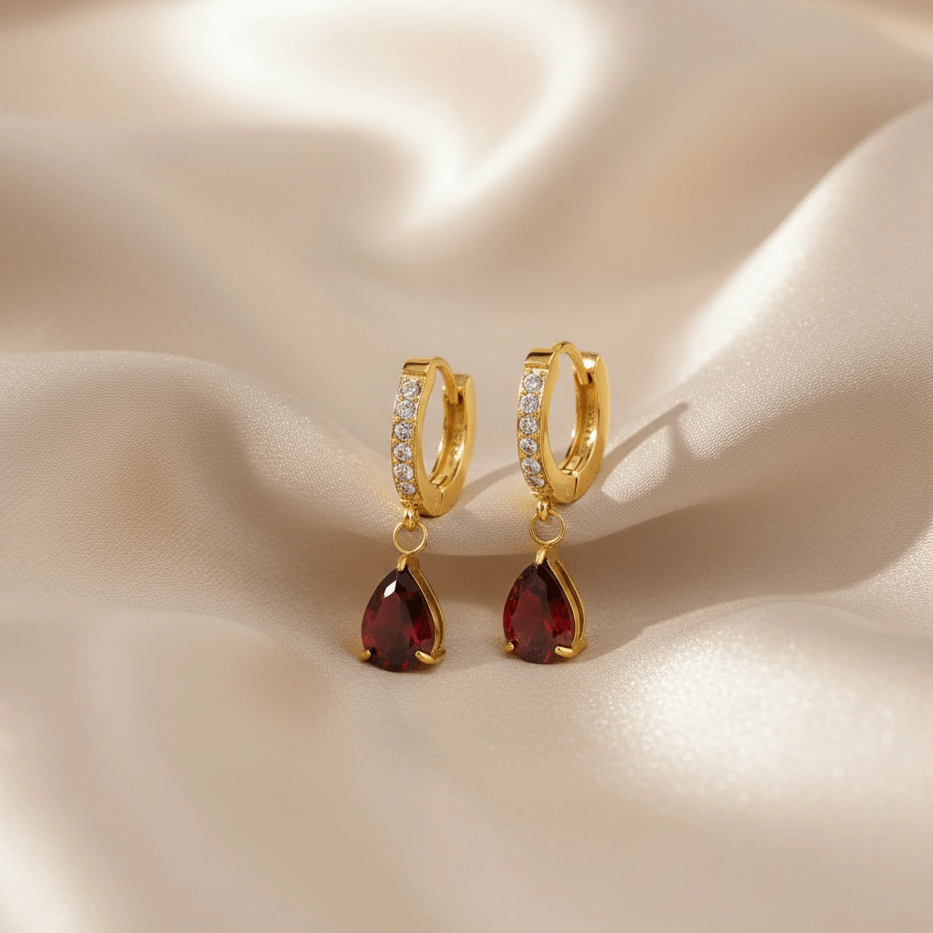 DressAtR Women's Geometric Gold Plated Earrings