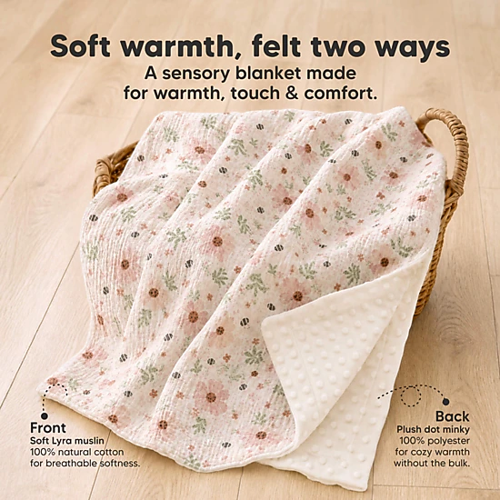 KeaBabies Lyra Minky Baby Blanket for Newborn Boys, Girls, Toddler, 35x25