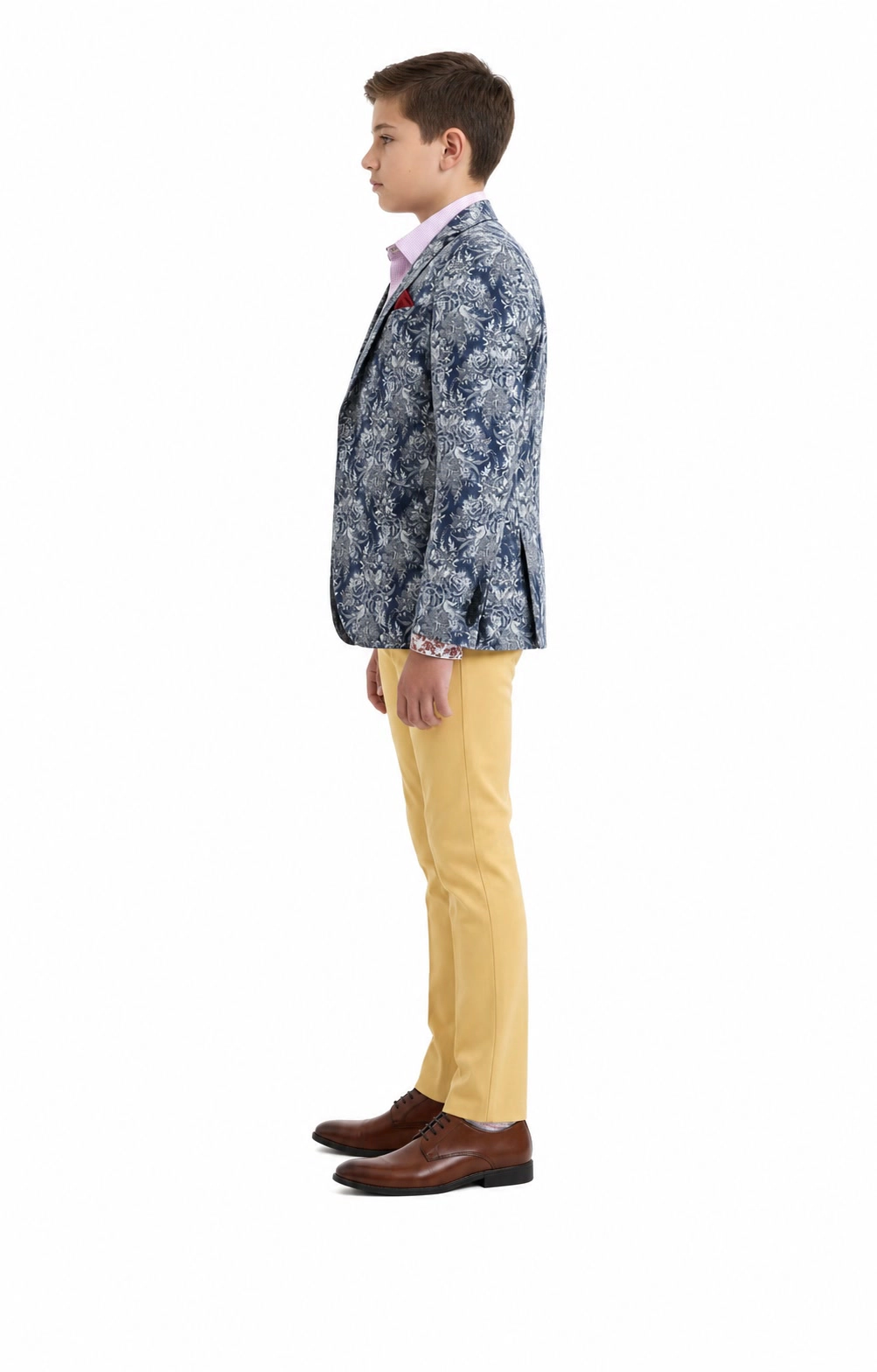 Elie Balleh Boys Slim Fit Boys' Floral Brocade Blazer