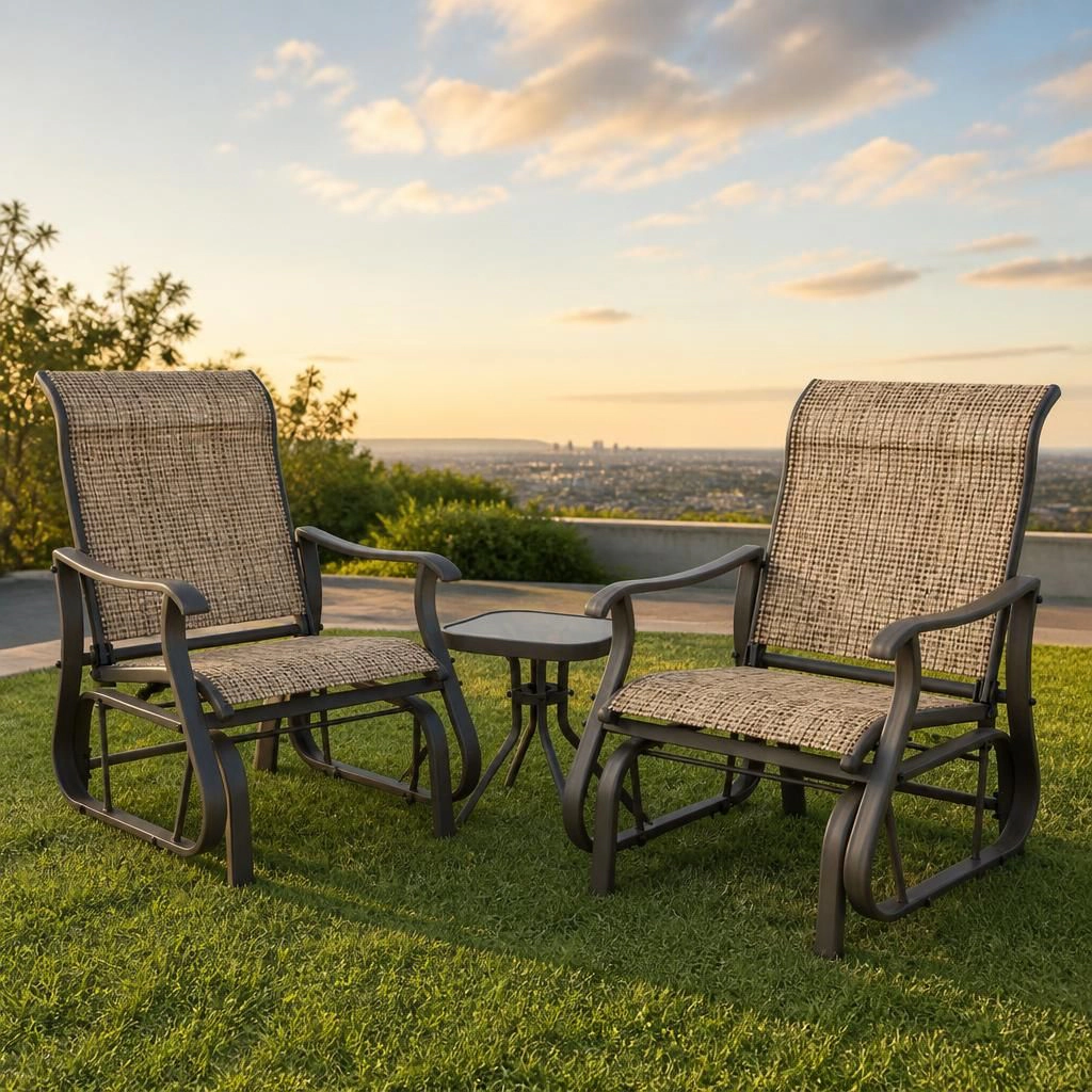 WOW PIONEER Compact Durable Patio Furniture Set for Balcony Garden Backyard Porch Comfortable Seating Casual Dining