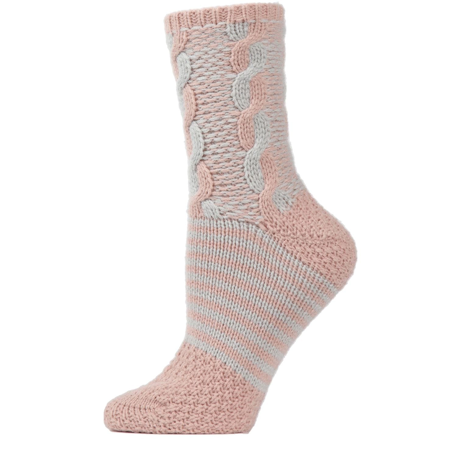 MeMoi Women's Cable Twist Sweater Knit Soft Cozy Crew Socks