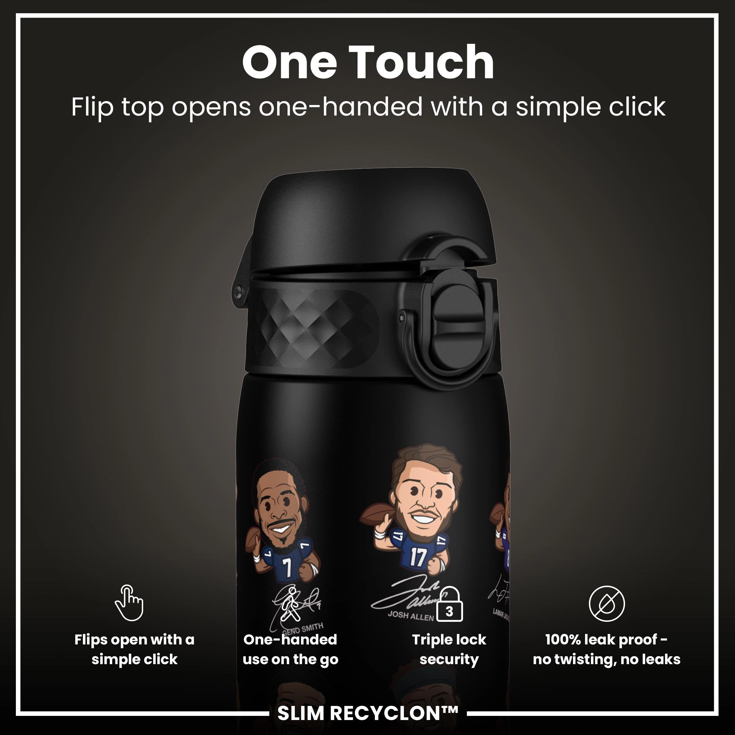 Youzey Ion8 18oz Unisex NFL PA Thermal Steel Water Bottle - Locked Series