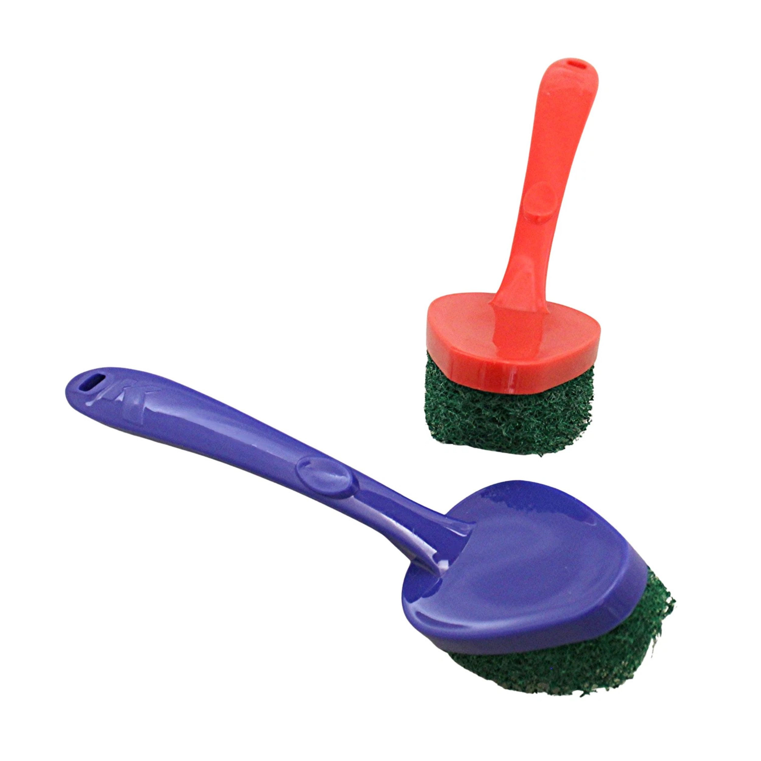 Home Collection Pack of 2 Non-Scratch Scouring Pad with Handle
