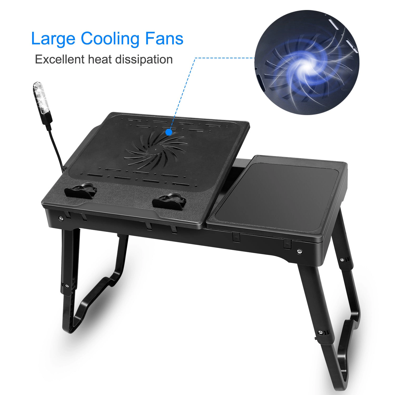 GBruno Adjustable Laptop Table With Cooling Fan