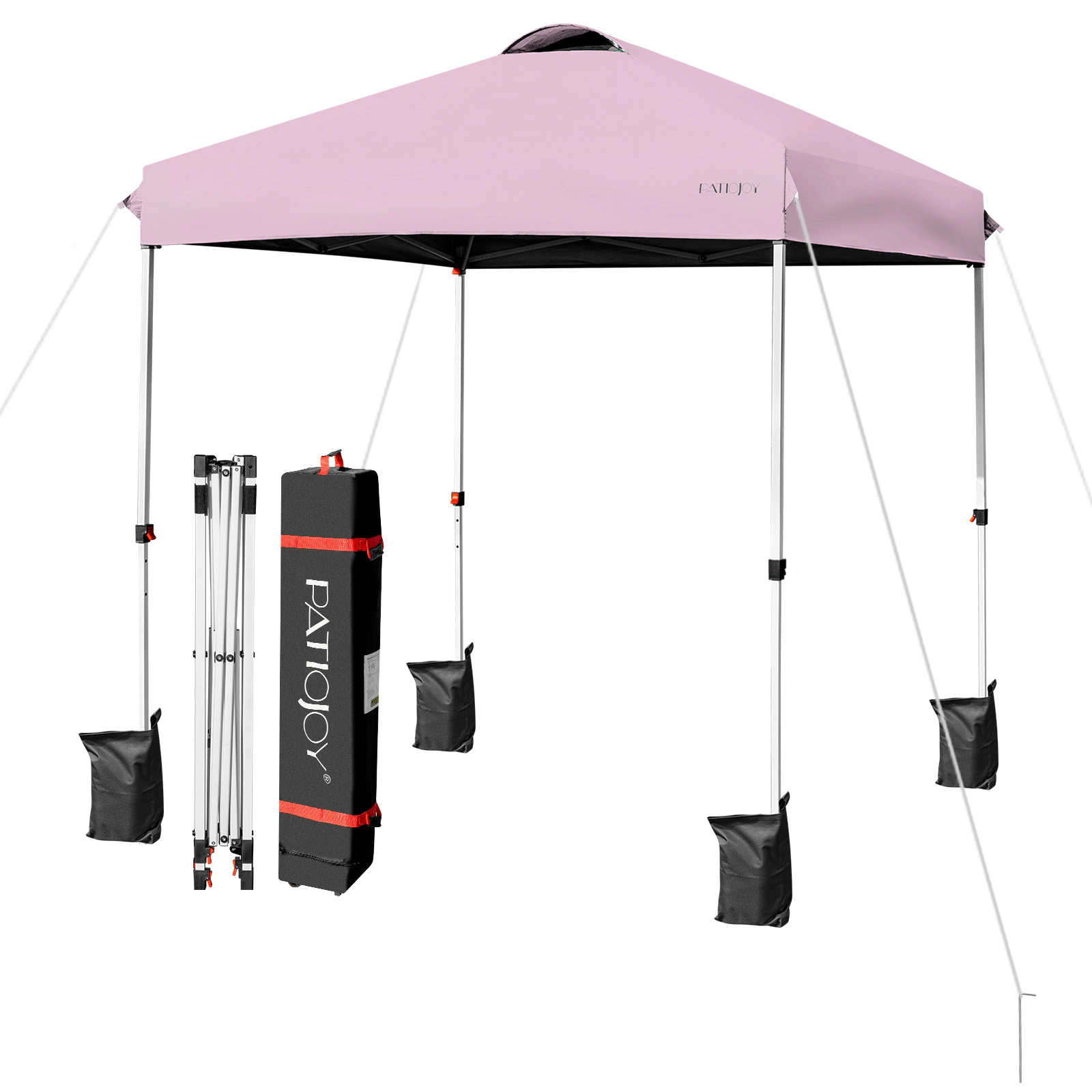 LJG 6.6 x 6.6 Feet Outdoor Pop-up Canopy Tent with Roller Bag
