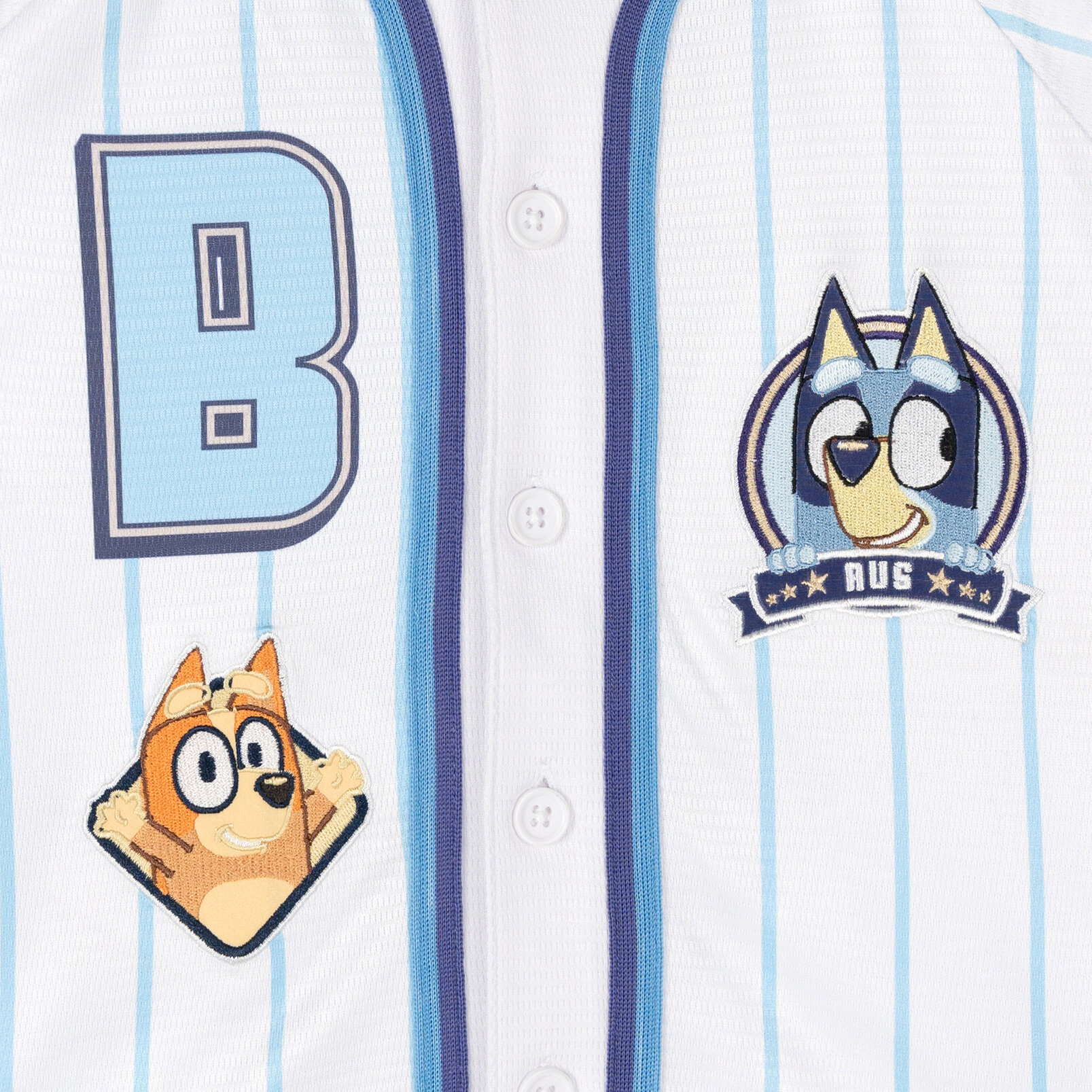 Bluey Boys' Athletic Button-Down Baseball Jersey